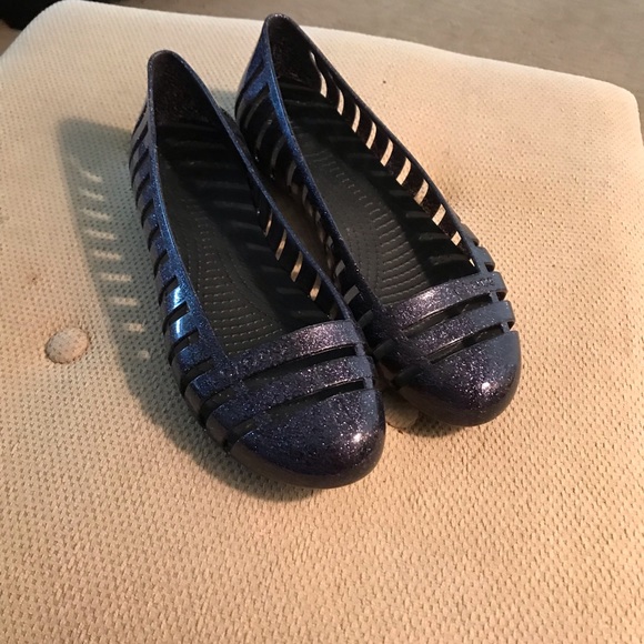 CROCS Shoes - Crocs size 6 navy sparkle CROCS Shoes - Crocs size 6 navy sparkle